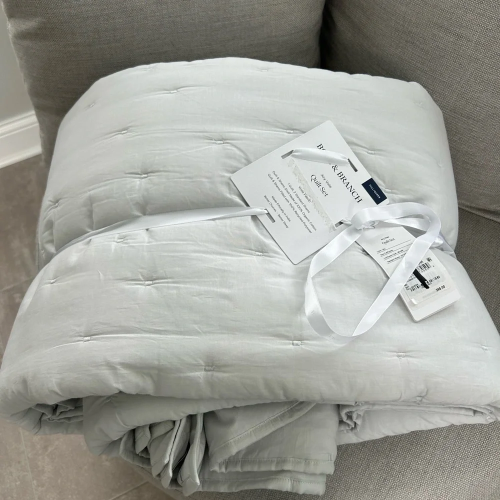 Boll & Branch NWT Full/Queen Airy Voile quilt & sham set🔥No offer item🔥🔥🔥🔥